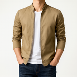 Jake - Men's Stand Collar Zip Front Jacket