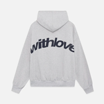 Jana - Women's Oversized Graphic Back Print Hoodie - Gray