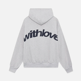 Jana - Women's Oversized Graphic Back Print Hoodie - Gray