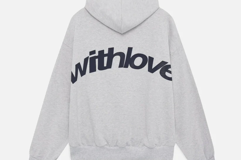 Jana - Women's Oversized Graphic Back Print Hoodie - Gray