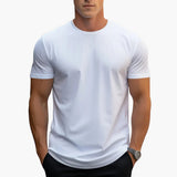 Jeremy - Men's Classic Crew Neck Cotton T-Shirt - White