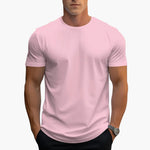 Jeremy - Men's Classic Crew Neck Cotton T-Shirt - Pink
