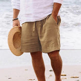 Joel - Men's Relaxed Drawstring Everyday Shorts - Khaki