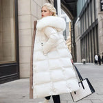 Jonna - Women's Long Puffer Parka with Faux Fur Hood