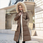 Jonna - Women's Long Puffer Parka with Faux Fur Hood