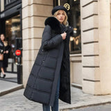 Jonna - Women's Long Puffer Parka with Faux Fur Hood