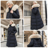 Jonna - Women's Long Puffer Parka with Faux Fur Hood