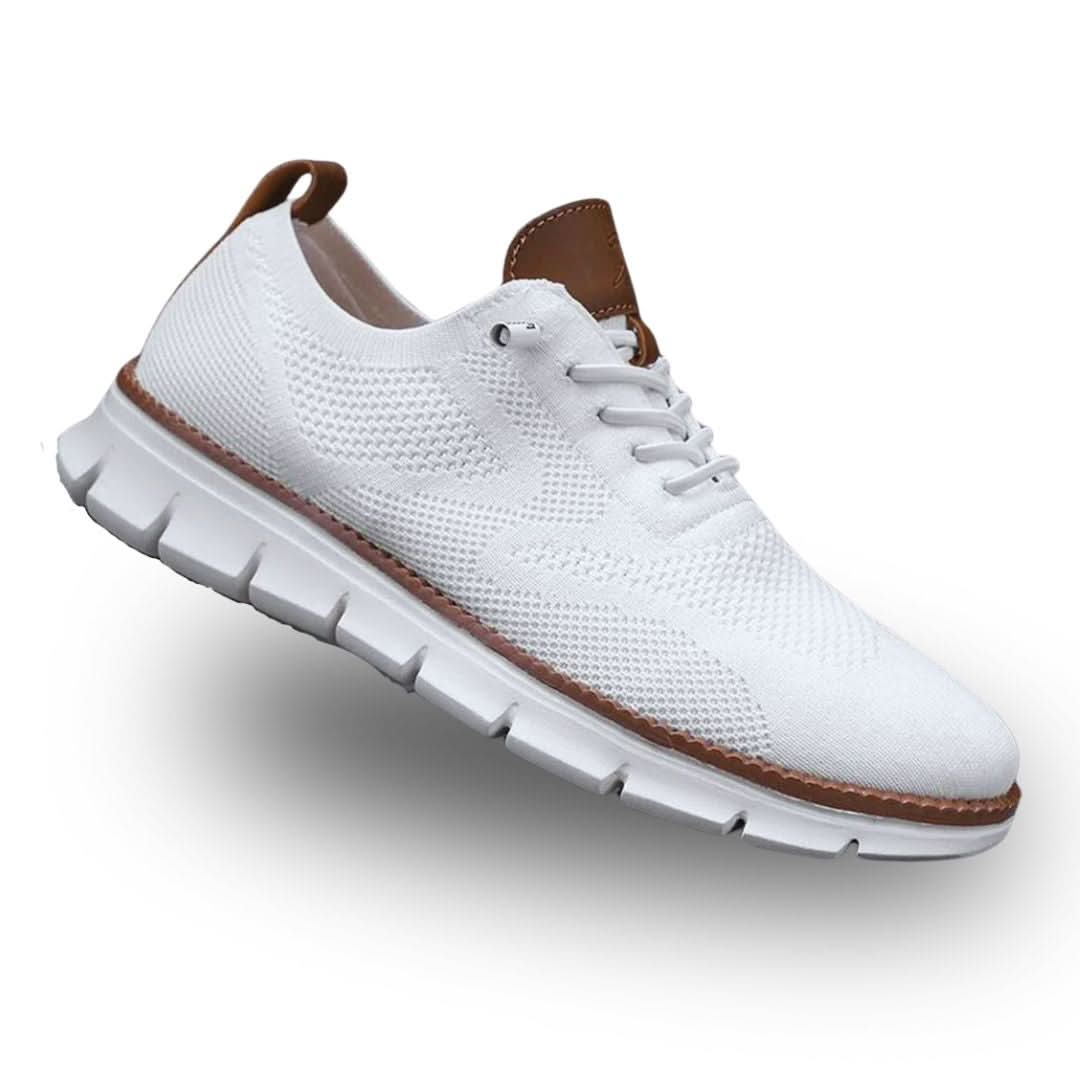 Jude - Men's Cushioned Breathable Mesh Walking Sneakers - White