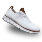 Jude - Men's Cushioned Breathable Mesh Walking Sneakers - White