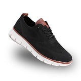 Jude - Men's Cushioned Breathable Mesh Walking Sneakers - Black