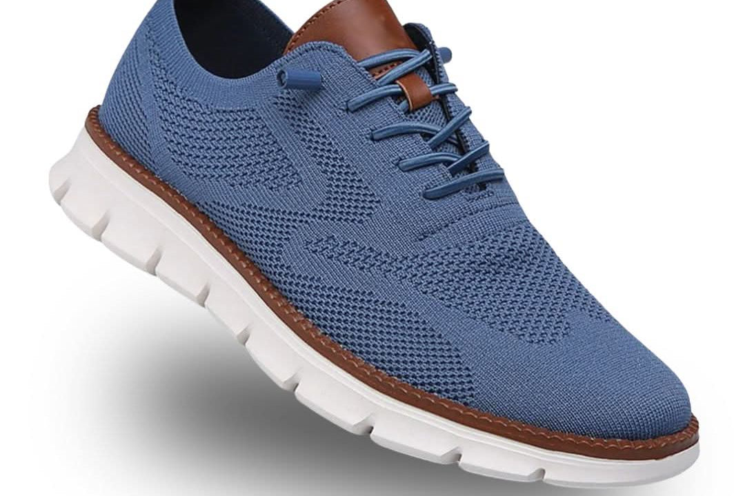 Jude - Men's Cushioned Breathable Mesh Walking Sneakers - Blue