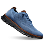 Jude - Men's Cushioned Breathable Mesh Walking Sneakers - Blue Black