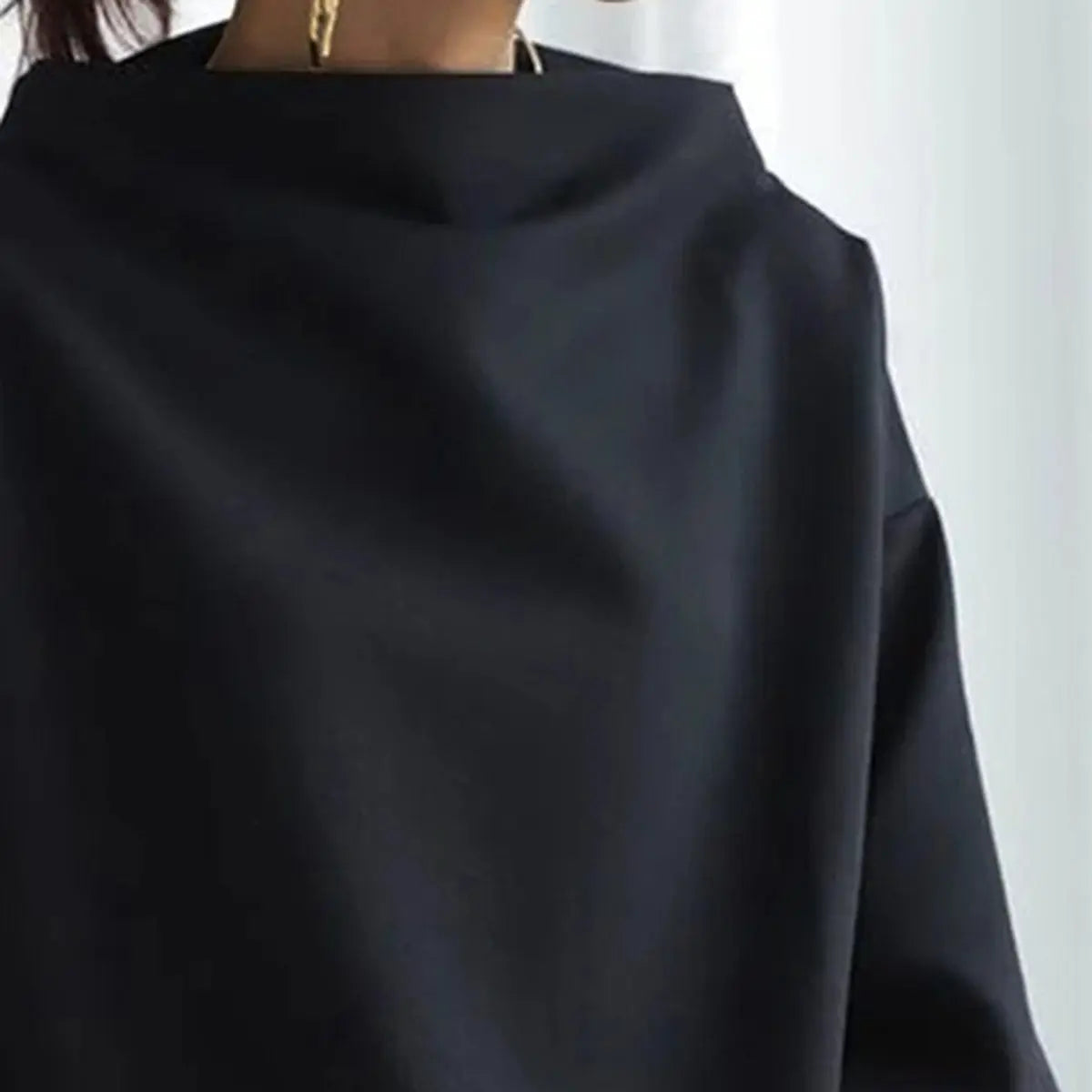 Karin - Women's Oversized Roll Neck Knit Top