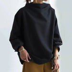 Karin - Women's Oversized Roll Neck Knit Top