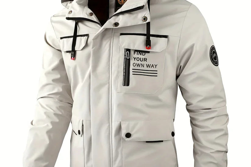 Kellan - Men's Waterproof Insulated Hooded Winter Jacket - White