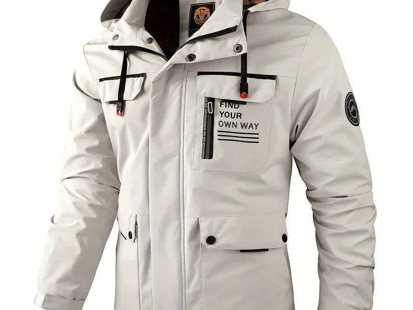 Kellan - Men's Waterproof Insulated Hooded Winter Jacket - White