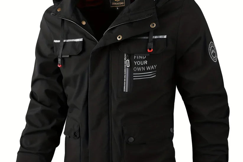 Kellan - Men's Waterproof Insulated Hooded Winter Jacket - Black