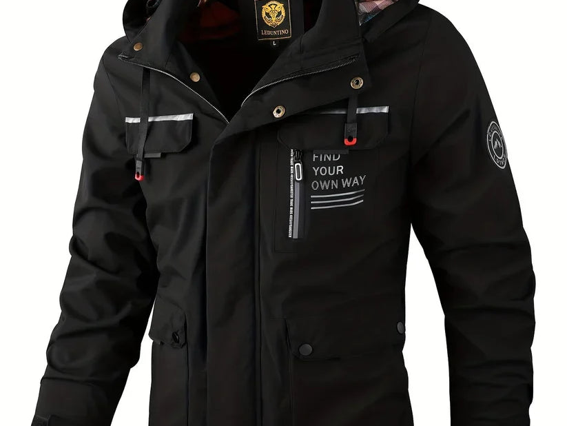 Kellan - Men's Waterproof Insulated Hooded Winter Jacket - Black