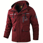 Kellan - Men's Waterproof Insulated Hooded Winter Jacket - Bordeaux