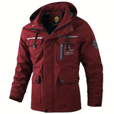 Kellan - Men's Waterproof Insulated Hooded Winter Jacket - Bordeaux