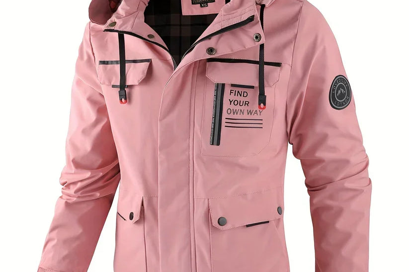 Kellan - Men's Waterproof Insulated Hooded Winter Jacket - Pink