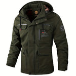 Kellan - Men's Waterproof Insulated Hooded Winter Jacket - Dark Green