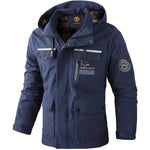 Kellan - Men's Waterproof Insulated Hooded Winter Jacket - Navy Blue