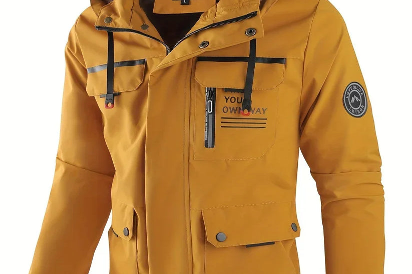 Kellan - Men's Waterproof Insulated Hooded Winter Jacket - Yellow