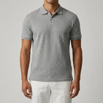 Ken - Men's Cable Knit Polo Shirt with Ribbed Collar