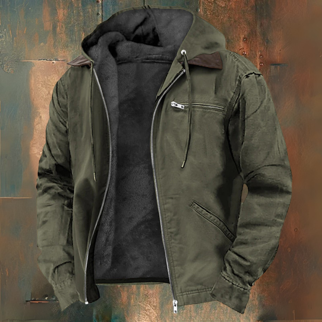 Killian - Men's Hooded Winter Jacket with Warm Lining - Green
