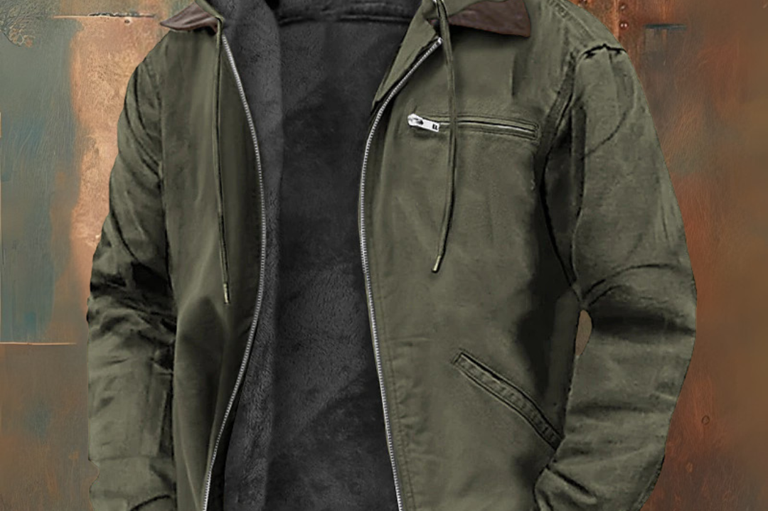 Killian - Men's Hooded Winter Jacket with Warm Lining - Green