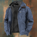 Killian - Men's Hooded Winter Jacket with Warm Lining - Blue
