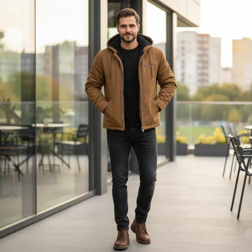 Killian - Men's Hooded Winter Jacket with Warm Lining