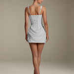 Klara - Women's Square Neck Ruffle Mini Party Dress
