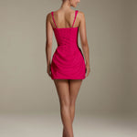 Klara - Women's Square Neck Ruffle Mini Party Dress