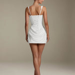 Klara - Women's Square Neck Ruffle Mini Party Dress