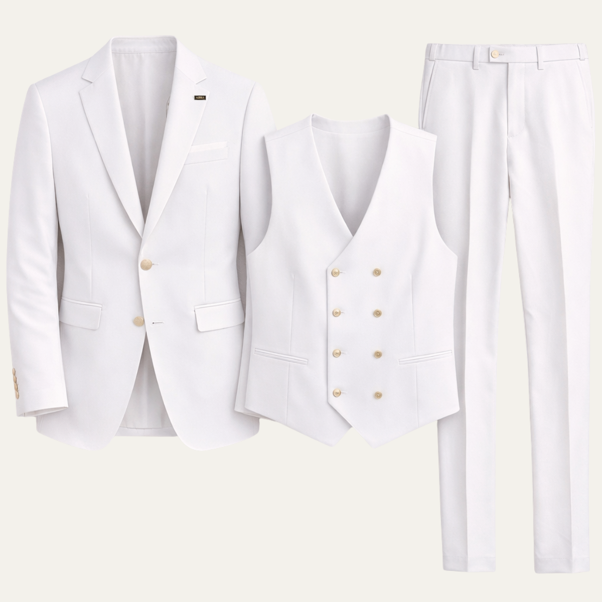 Knox - Men's Three-Piece Formal Suit with Vest
