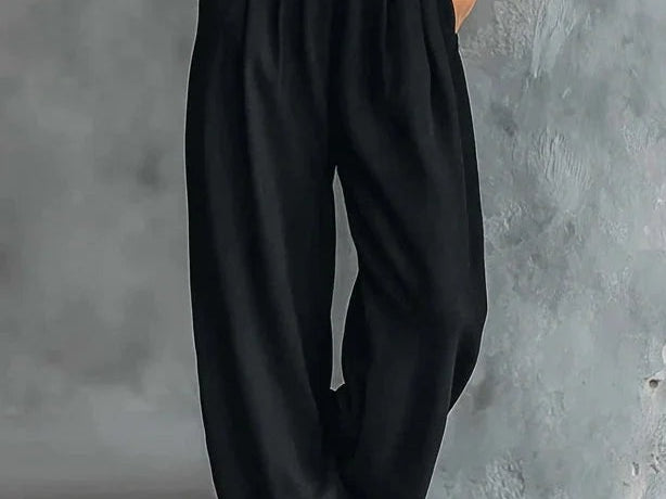 Kristin - Women's High Neck Wide-Leg Jumpsuit with Clean Finish