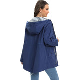 Laila - Women's Waterproof Hooded Rain Jacket with Drawstring Waist