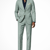 Lance - Men's Single-Breasted Linen Blend Two-Piece Suit