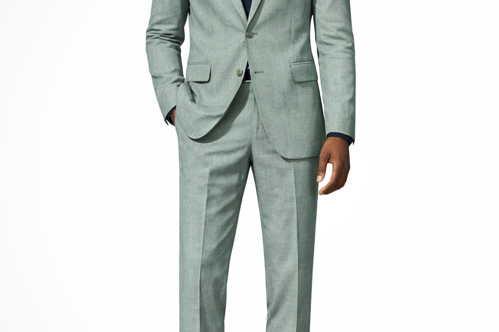 Lance - Men's Single-Breasted Linen Blend Two-Piece Suit