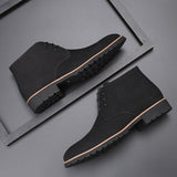 Landon - Men's Suede-Look Chukka Ankle Boots - Black