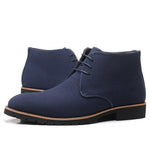 Landon - Men's Suede-Look Chukka Ankle Boots - Navy
