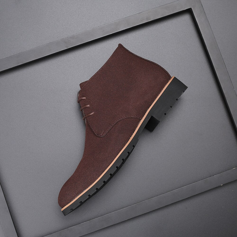 Landon - Men's Suede-Look Chukka Ankle Boots - Brown