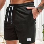 Leo - Men's Corduroy Drawstring Shorts with Side Pockets