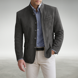 Leopold - Men's Tailored Trim Fit Blazer with Inner Pockets - Gray