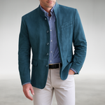 Leopold - Men's Tailored Trim Fit Blazer with Inner Pockets - Blue