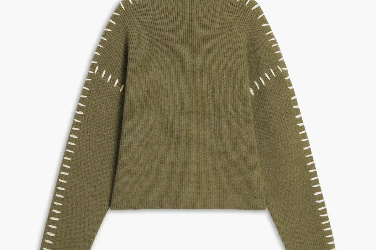 Women's Oversized Mock Neck Sweater | Cozy Minimal Sweater