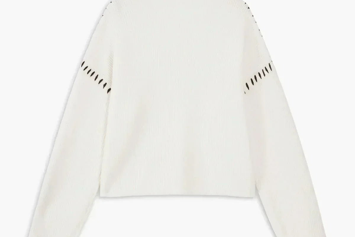Women's Oversized Mock Neck Sweater | Cozy Minimal Sweater