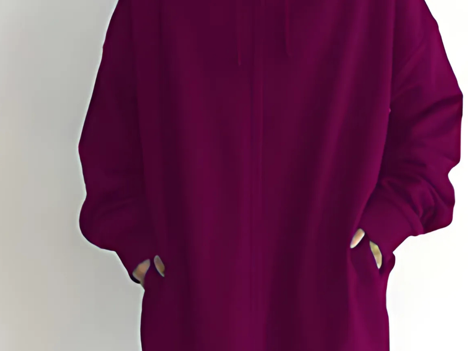 Lilo - Women's Relaxed Hoodie with Deep Side Pockets - Coral Red